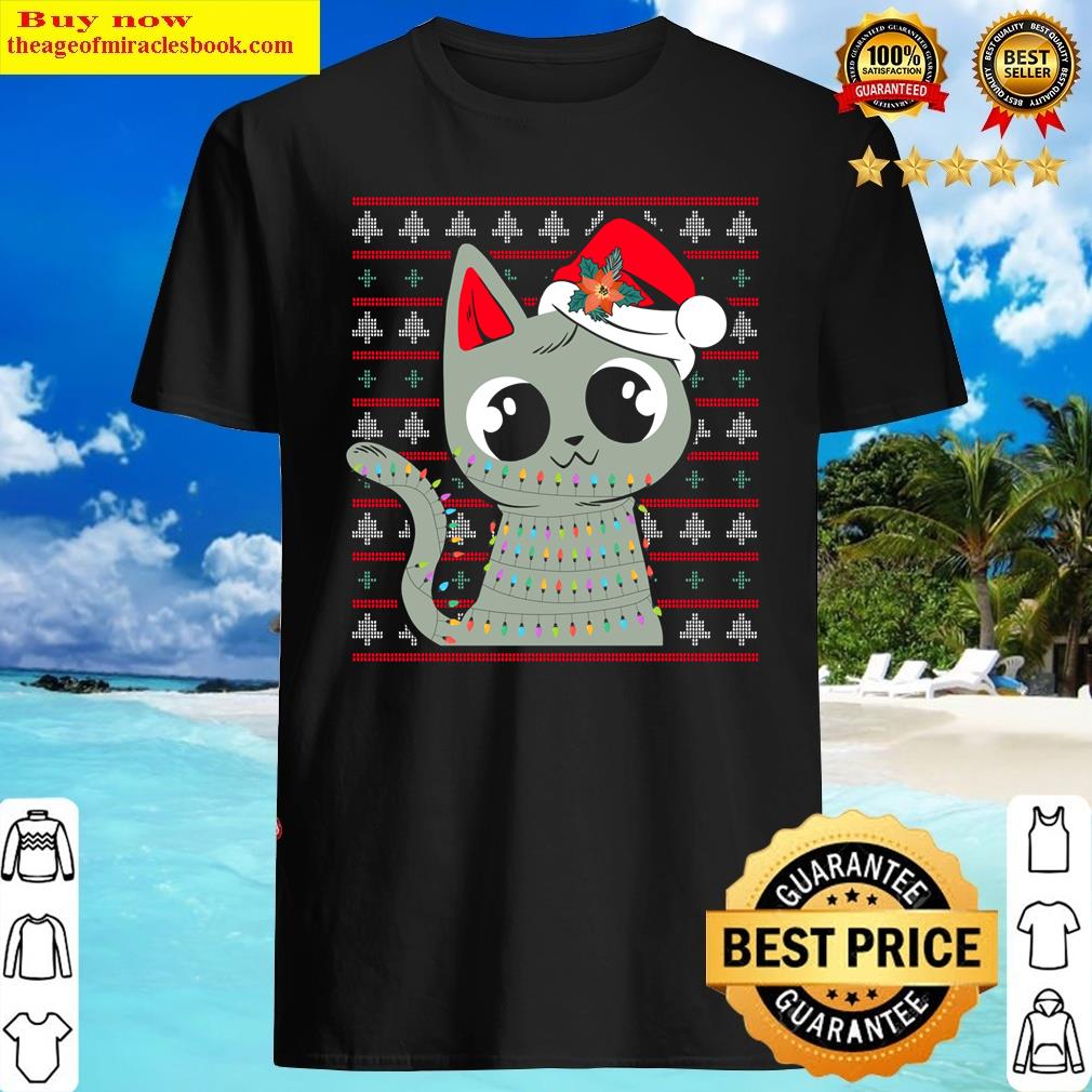 Cute Christmas Cat Lover Xmas Long Sleeve Shirt