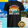 easily distracted by dogs beer funny puppy lover pet owner premium shirt