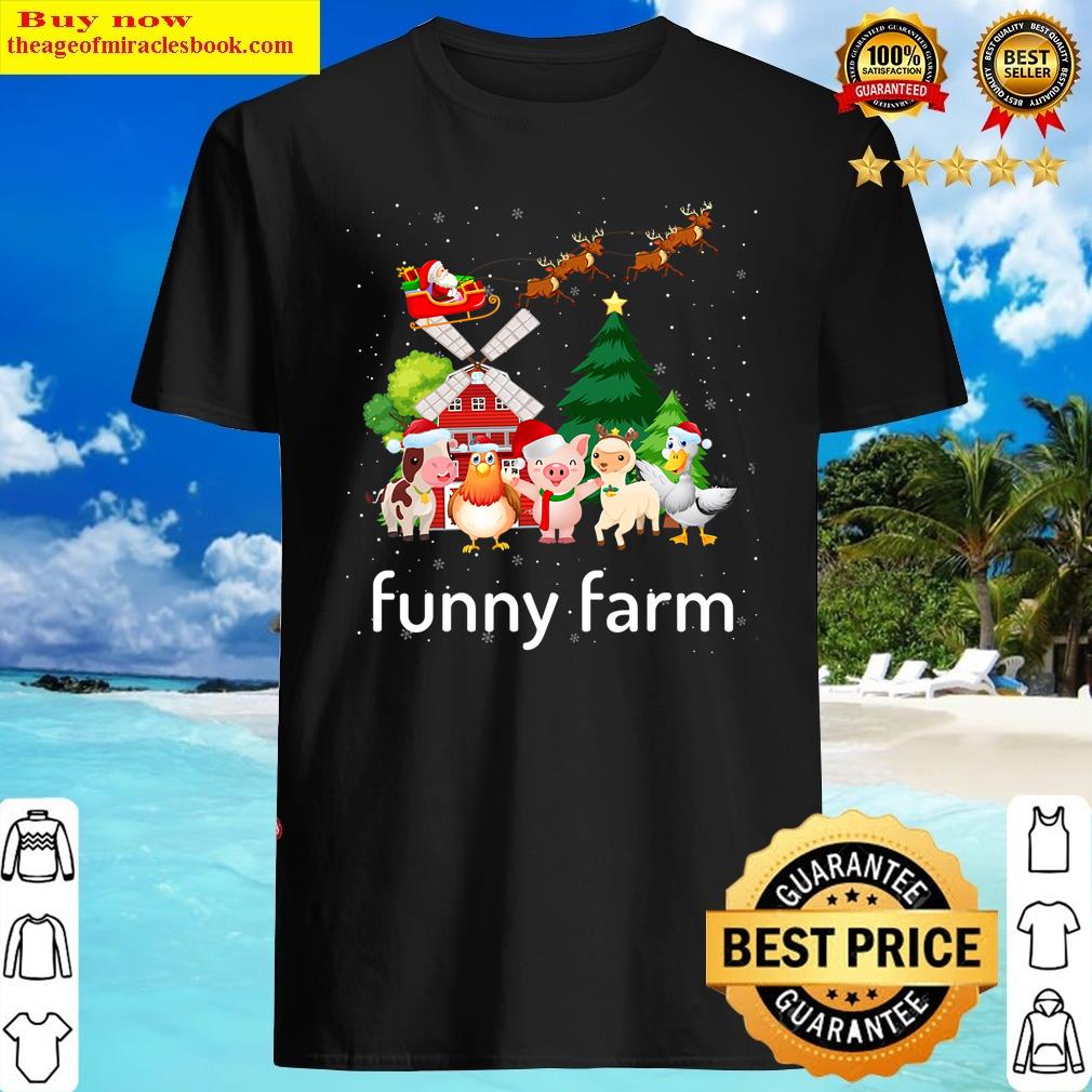 Farm Animals With Animals With Ornament Xmas Shirt