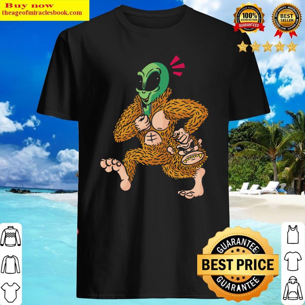 Funny Alien Bigfoot Sasquatch Pop Culture Long Sleeve Shirt