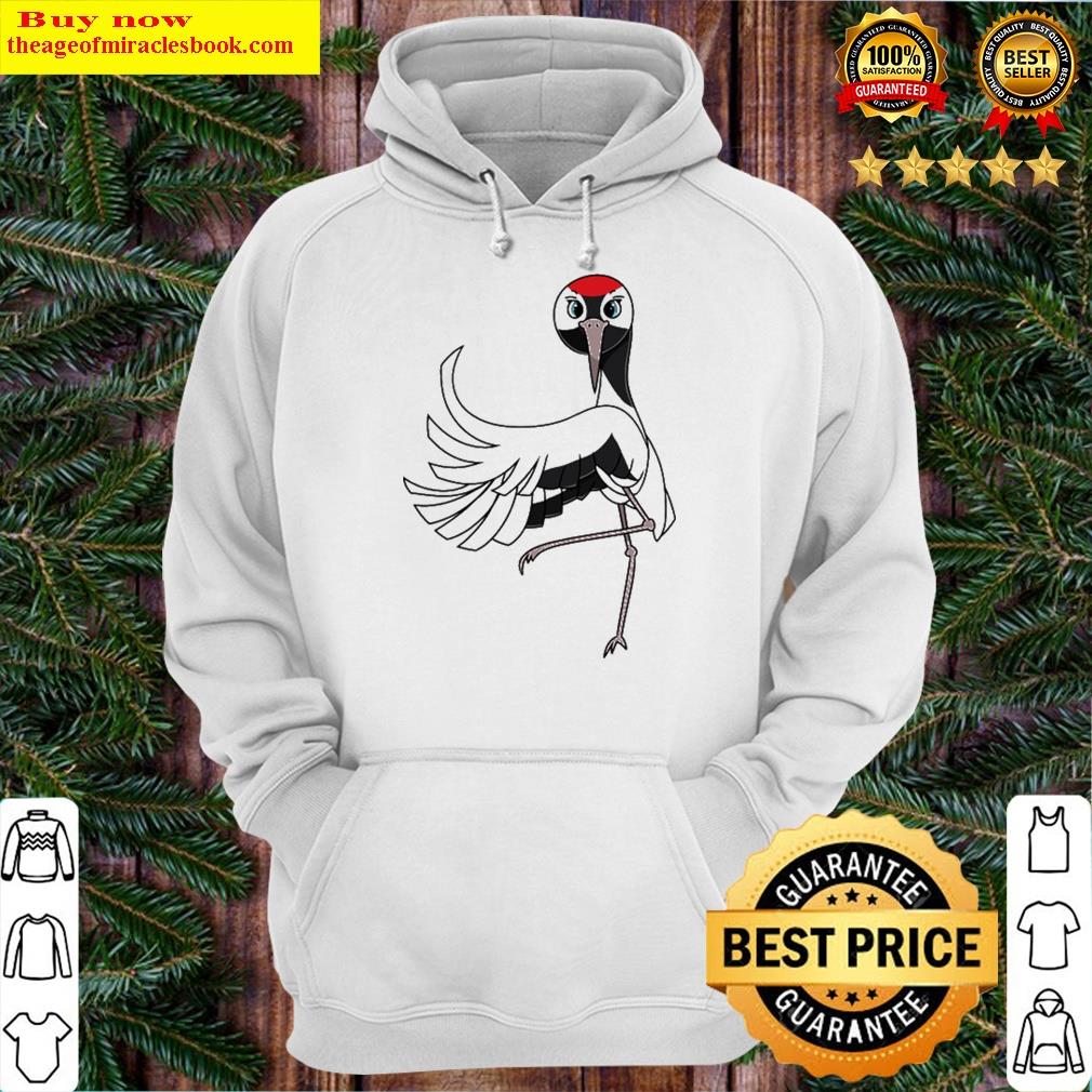 funny dancing crane long necked birds hoodie
