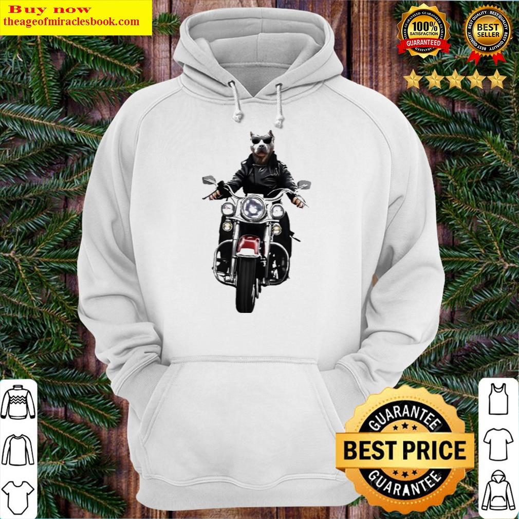 funny dog riding motorcycle for men women and kids gift hoodie