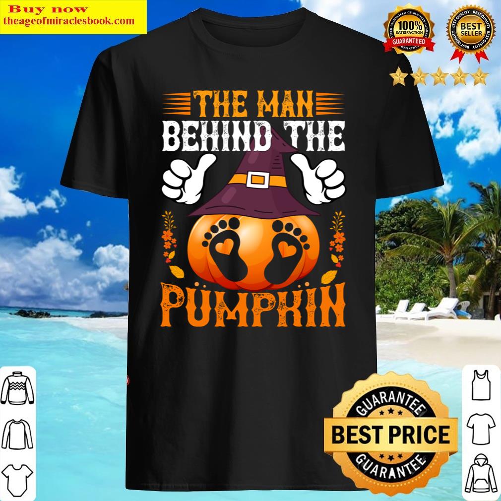 Funny Halloween The Man Behind The Pumpkin Tee, Dad Husband Long Sleeve Shirt