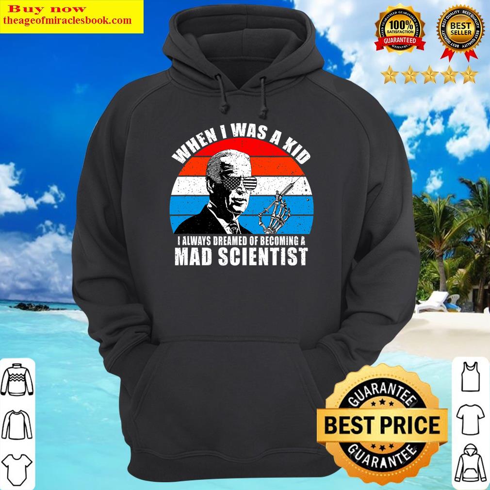 funny impeach biden vaccination mad scientist retro vintage hoodie