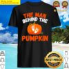 funny man behind the pumpkin halloween pregnancy tee for men shirt