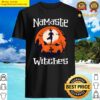 funny namaste witches halloween witch yoga broom magical shirt
