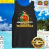 funny turkey santa merry thanksmas christmas thanksgiving tank top