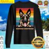 german shepherd distressed retro sunset dog face design sweater