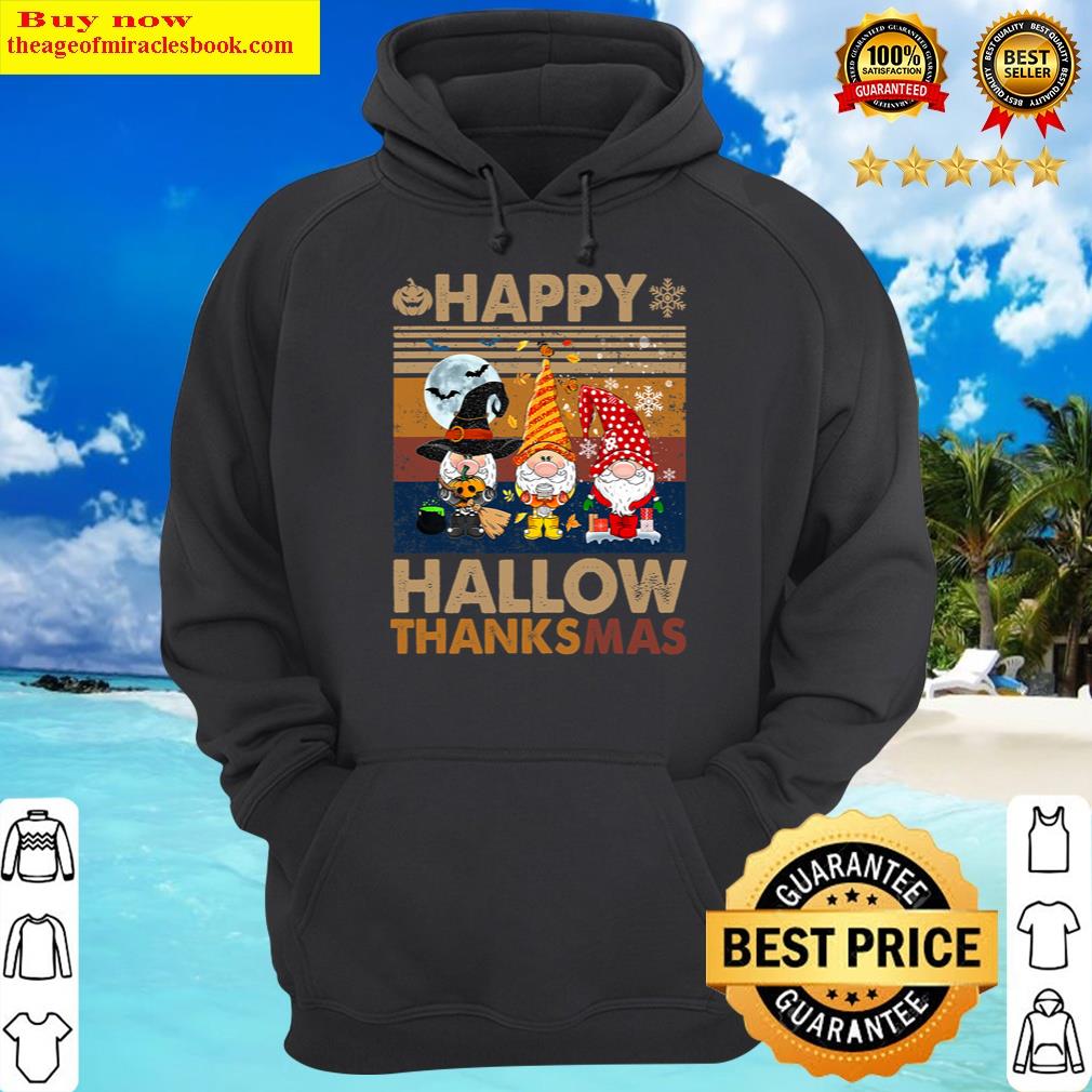 gnomes halloween christmas happy hallothanksmas vintage hoodie