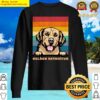 golden retriever distressed retro sunset dog face design sweater