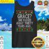 grace she passed ugly family christmas for vacation tank top