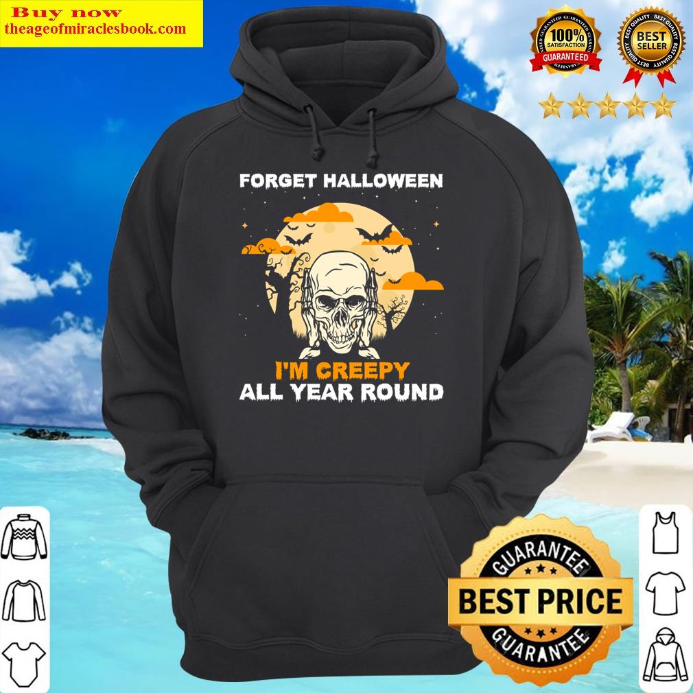 halloween creppy all year skull bats hoodie