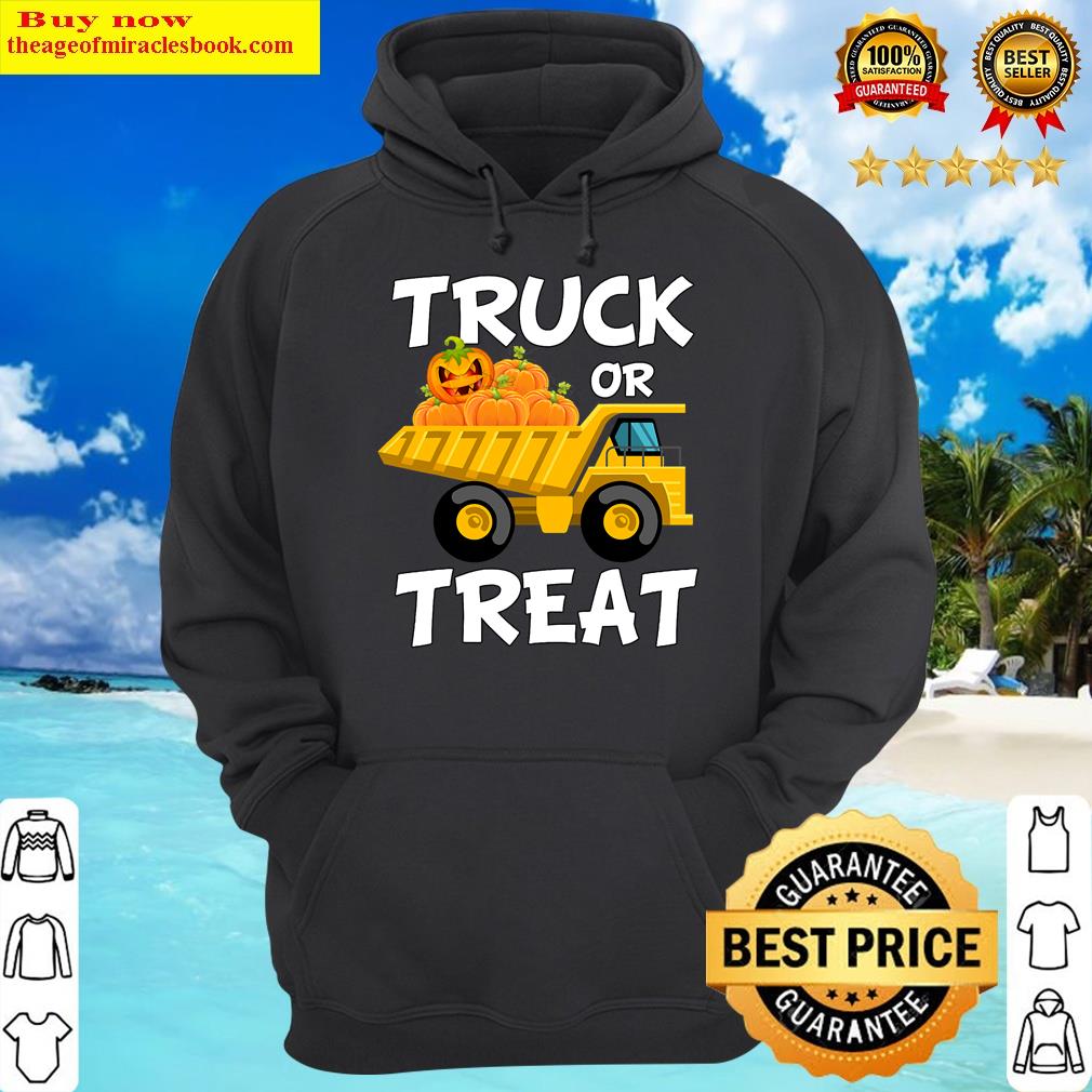 halloween truck for boys toddlers pumpkin trick or treat hoodie