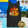 happpy thanksgiving day autumn fall maple leaves thankful tank top