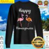 happy flamingoween flamingo witch and pumpkin halloween bird sweater