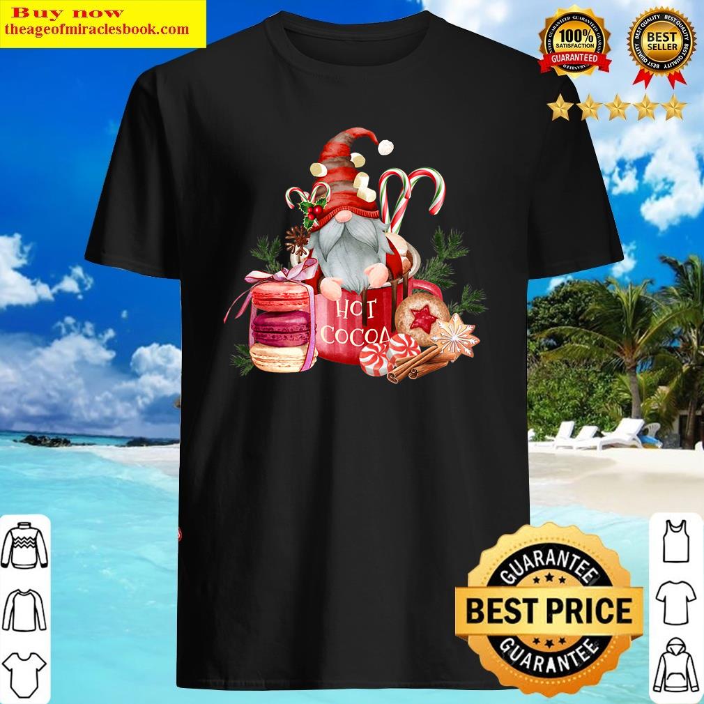 Hot Cocoa Gnome Santa Christmas Chocolate Funny Kids Shirt Shirt