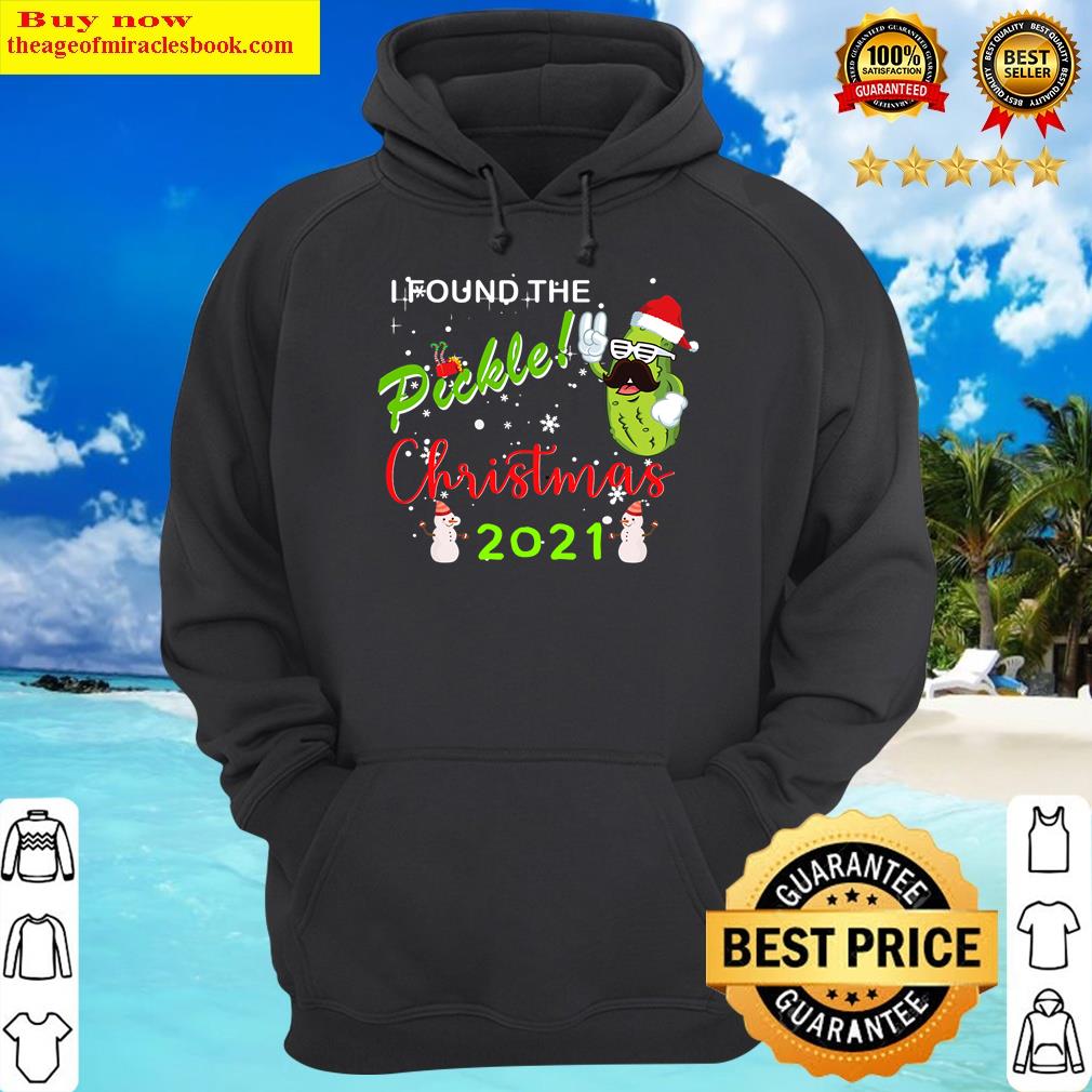 i found the pickle christmas 2021 santa pickle lover hoodie