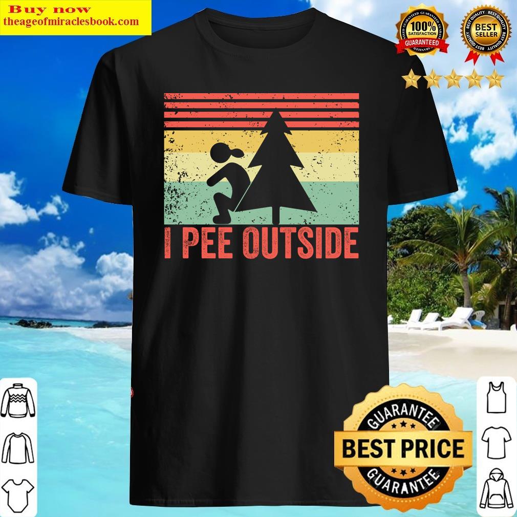 I Pee Outside Retro Vintage Funny Camping Saying Long Sleeve Shirt