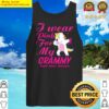 i wear pink for my grammy unicorn breast cancer tank top