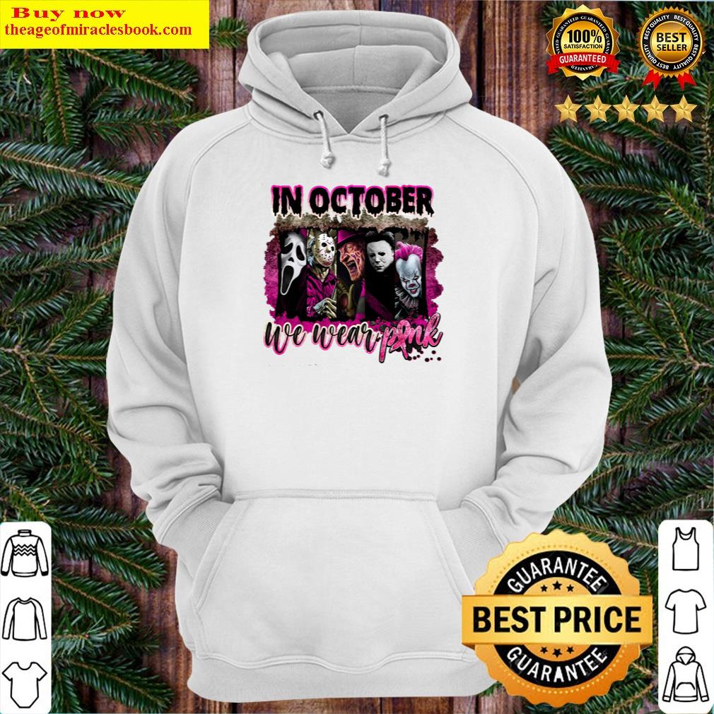 in october we wear pink halloween mickel mayers hoodie