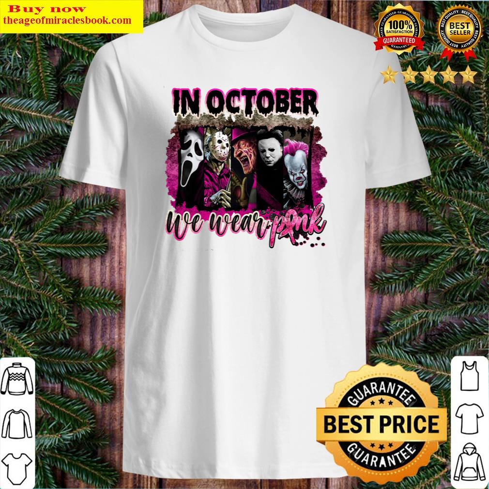 In October We Wear Pink Halloween Mickel Mayers Shirt