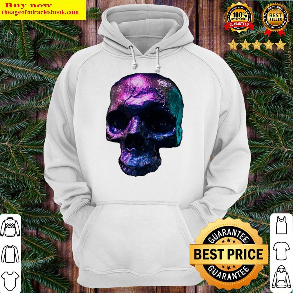 iridescent skull halloween classic hoodie