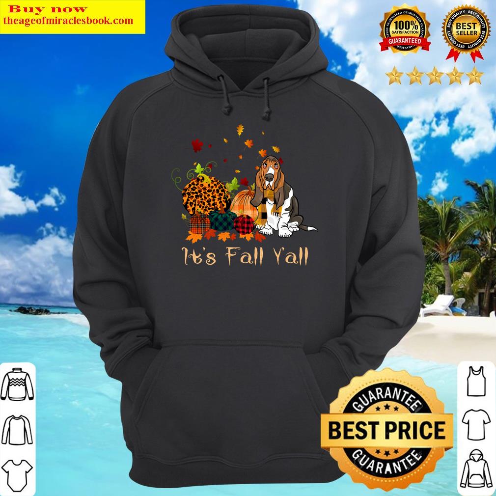 its fall yall basset hound pumpkin dog thanksgiving costume hoodie
