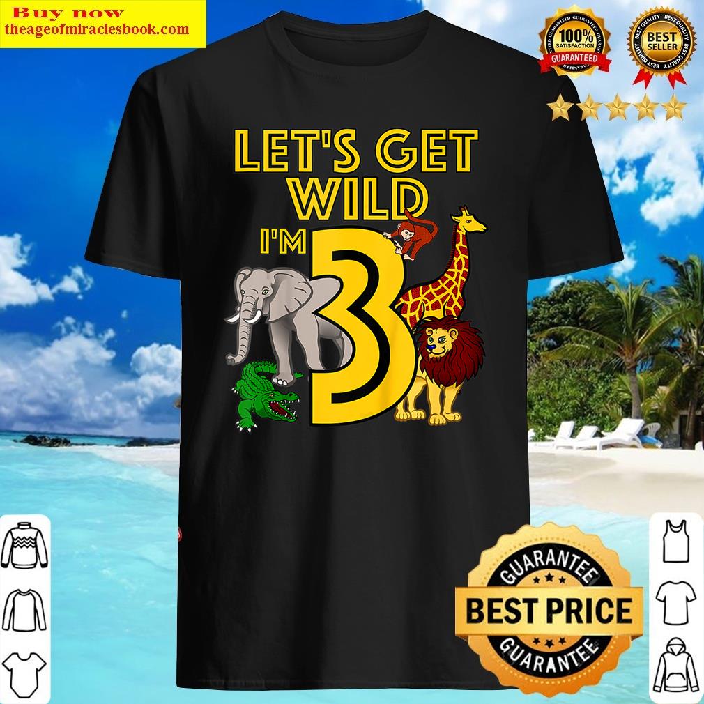 Kids 3 Year Old Zoo Birthday Safari Jungle-animal 3rd Gift Tank Top Shirt