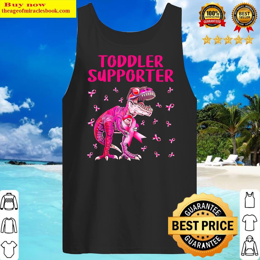 Kids Boys Toddler Supporter T Rex Breast Cancer Awareness Shirt Tank Top