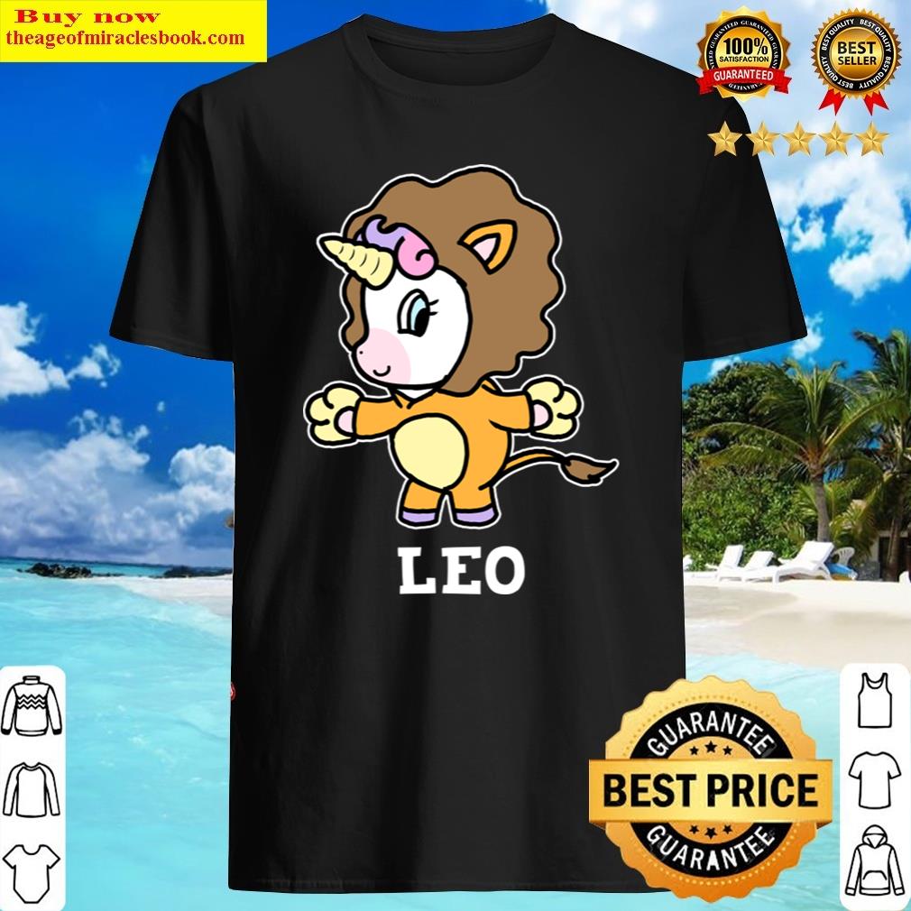 Leo Birthday Gift Zodiac Sign Unicorn Costume Shirt