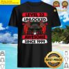 level 23 unlocked awesome since 1999 23rd birthday gaming shirt