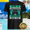 level 35 unlocked awesome since 1987 35th birthday gaming shirt