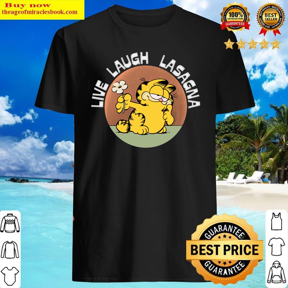Live Laugh Lasagna Vintage Look Aesthetic Meme Design Shirt