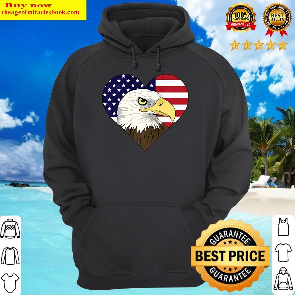 love american flag bald eagle us patriot gift idea premium hoodie