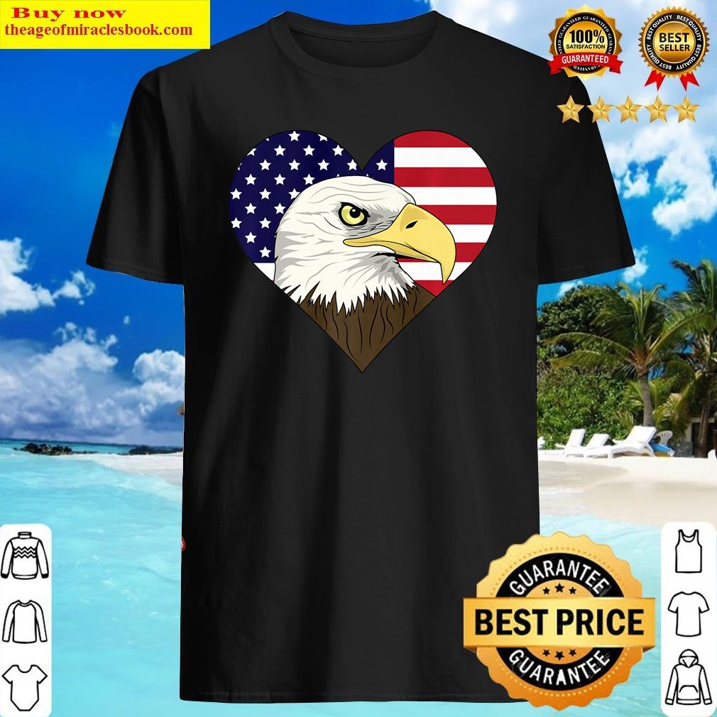 Love American Flag Bald Eagle Us Patriot Gift Idea Premium Shirt