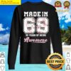 made in 1968 53 years of being awesome 53rd birthday girly sweater