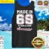 made in 1968 53 years of being awesome 53rd birthday girly tank top