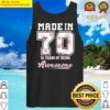 made in 1970 51 years of being awesome 51st birthday girly tank top
