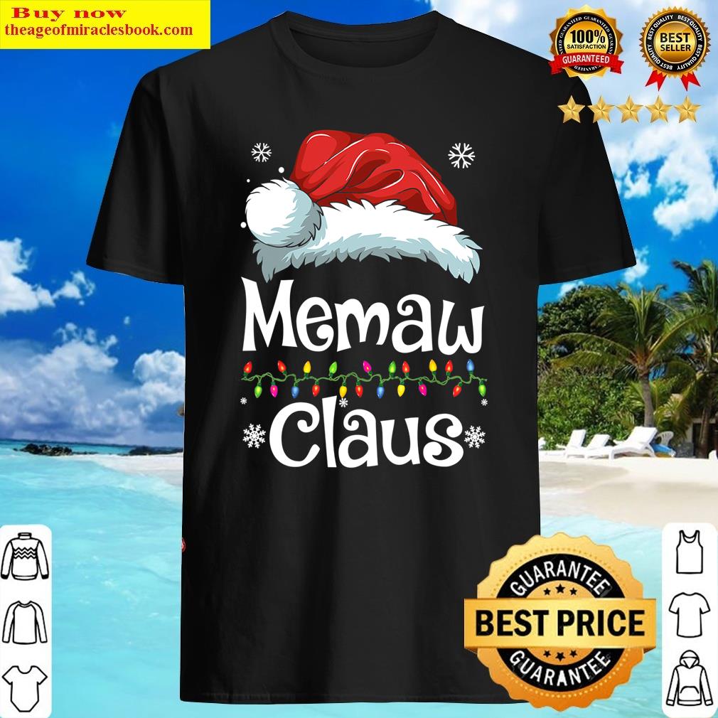 Memaw Claus, Family Matching Memaw Claus Pajama Xmas Shirt