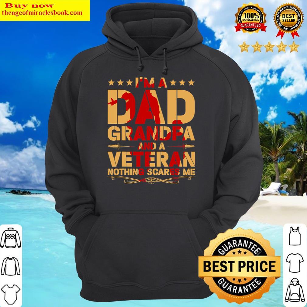 mens veterans day im a dad grandpa and a veteran hoodie