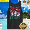 merry and bright unicorn christmas tank top