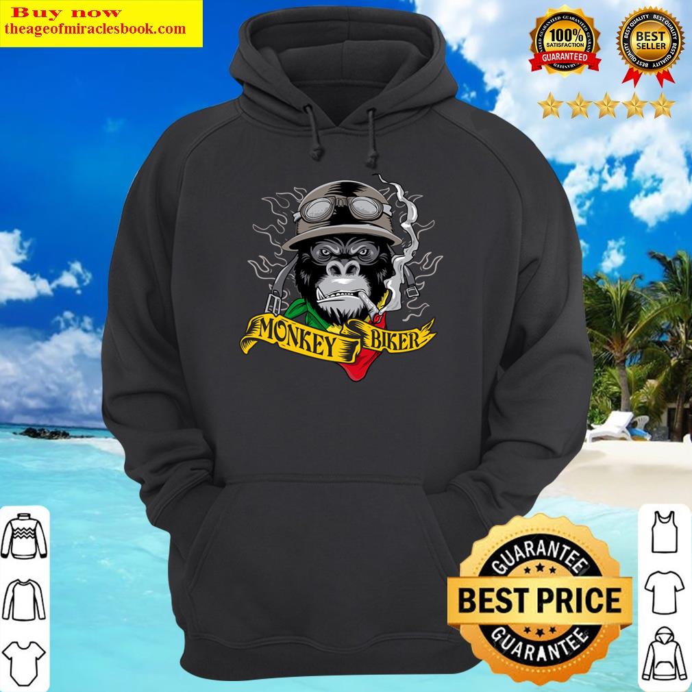 monkey biker hoodie