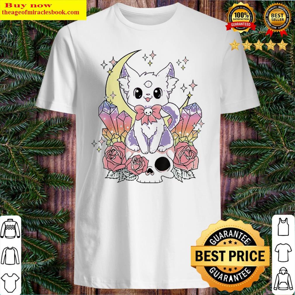 Pastel Goth Cat Girl Happy Halloween Shirt