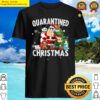 quarantined christmas santa vaccine shirt