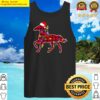 red buffalo plaid horse christmas pajamas xmas lights family tank top
