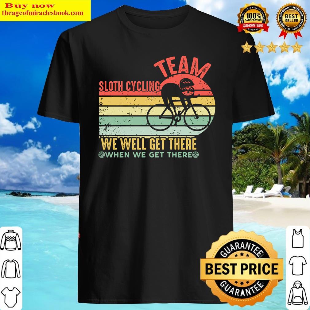 Retro Vintage Sloth Cycling Team Funny Lazy Sloth On A Bike Long Sleeve Shirt