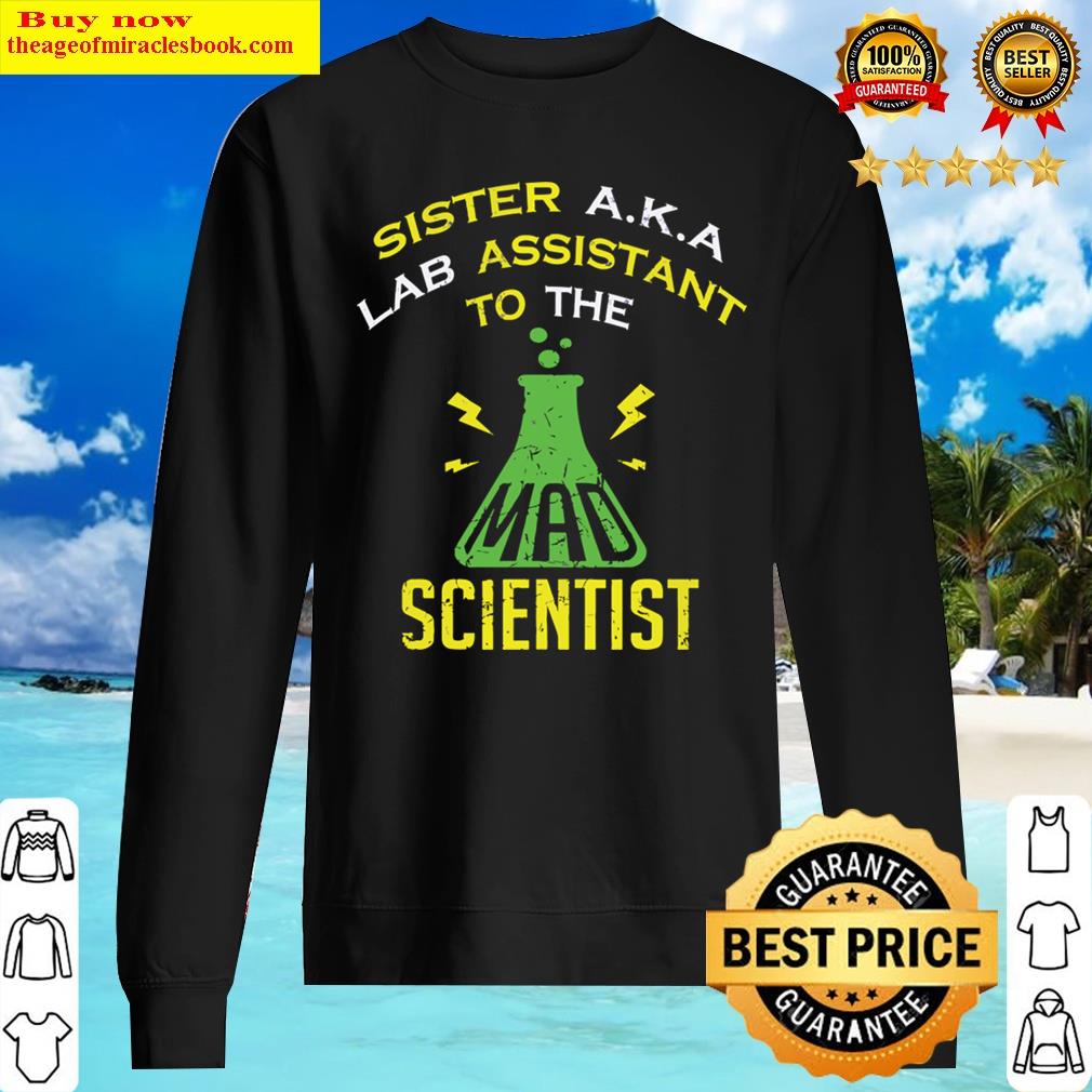sister aka lab assistant mad scientist science sister sis costume sweater