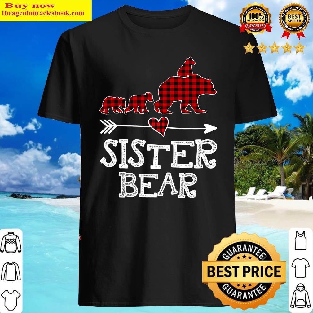 Sister Bear, Red Buffalo Plaid Sister Bear Pajama Shirt