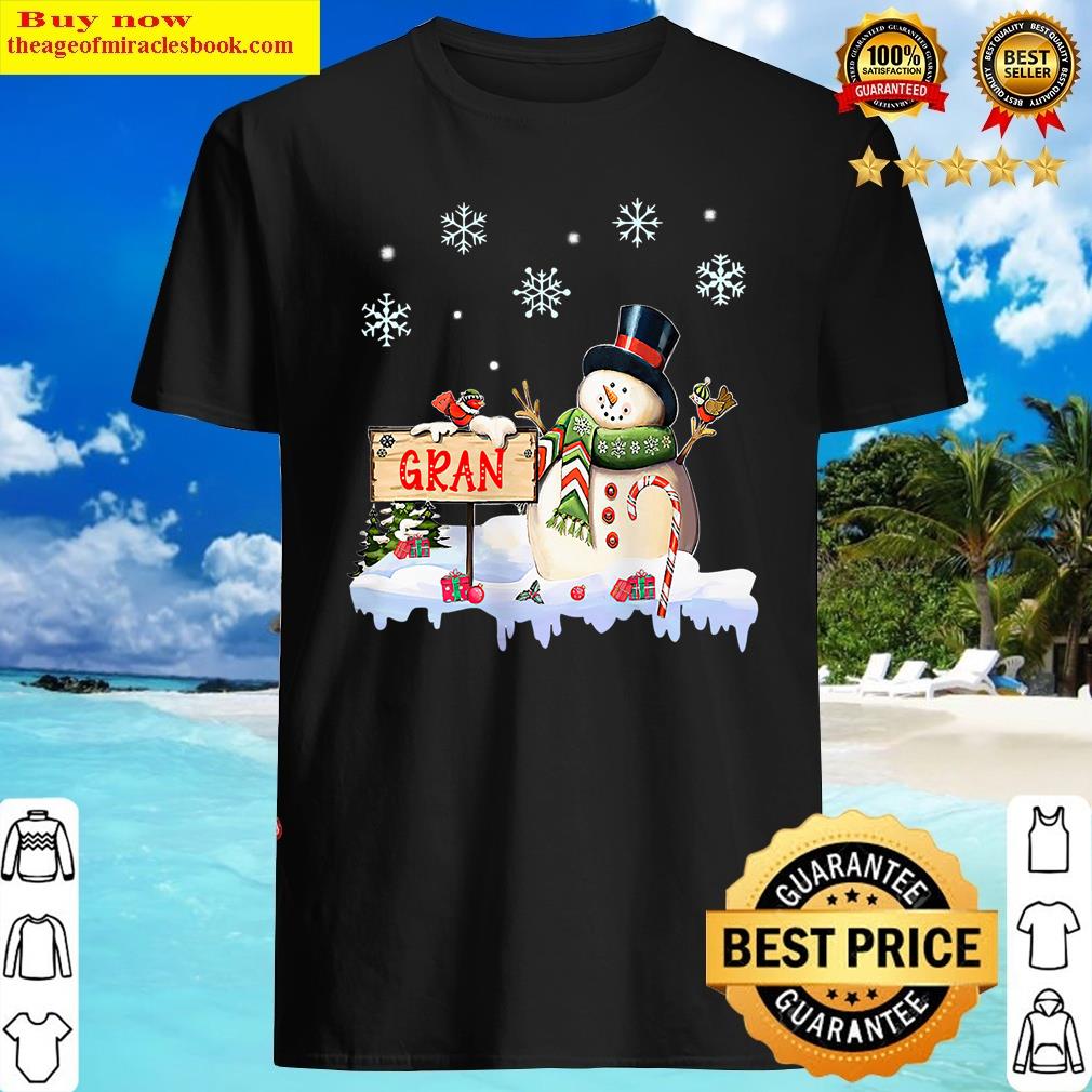 Snowman Gran Freeze Christmas Party Gift Xmas Shirt