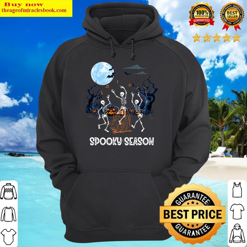 spooky season dancing skeleton halloween costume funny hoodie